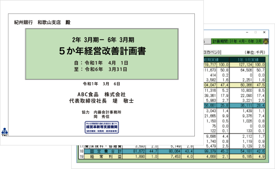 5か年経営改善計画書